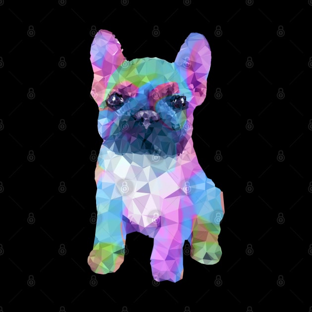 French bulldog, color polygonal 2 by Collagedream