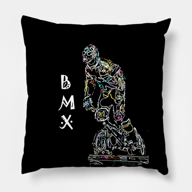 bmx Pillow by rickylabellevie