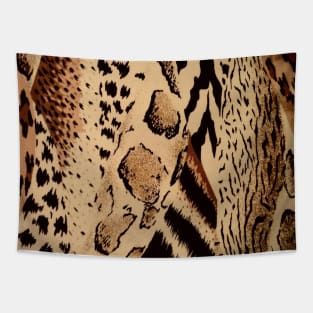 1980s brown black tan cheetah leopard safari animal print Tapestry