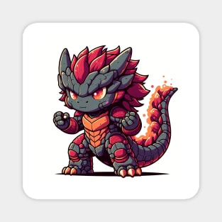 Chibi cute godzilla kaiju Magnet