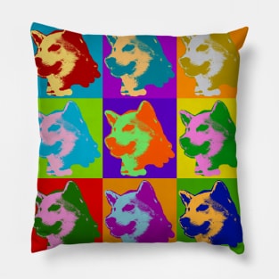 Shiba Inu Dog Lovers Pop Art Style Retro Design Gift for Mom Pillow