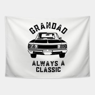 Grandad who loves cars tshirt print gift Tapestry