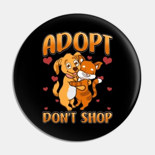 Adopt Don't Shop Cat & Dog Pin