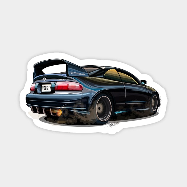 Toyota Celica Gt-four ST205 Magnet by Mario Ramos Rally Art