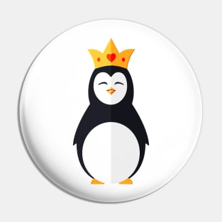 jolly penguin wearing a crown Pin