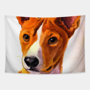 Basenji Watercolor - Dog Lovers Tapestry