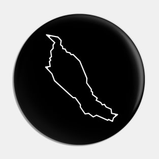 Denman Island Silhouette in Ebony Black - Bold and Simple - Denman Island Pin