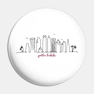 Doha Skyline - in one line - yalla habibi Pin