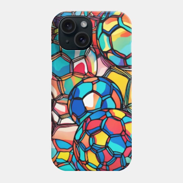 Fantasy Kick: A Colorful Soccer Journey Phone Case by AmelieDior