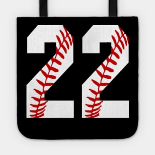 Baseball Number 22 #22 Baseball Shirt Jersey Favorite Player Biggest Fan Tote