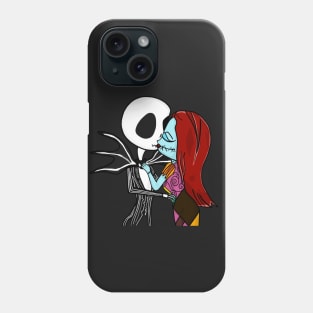 Jack and Sally kiss Phone Case