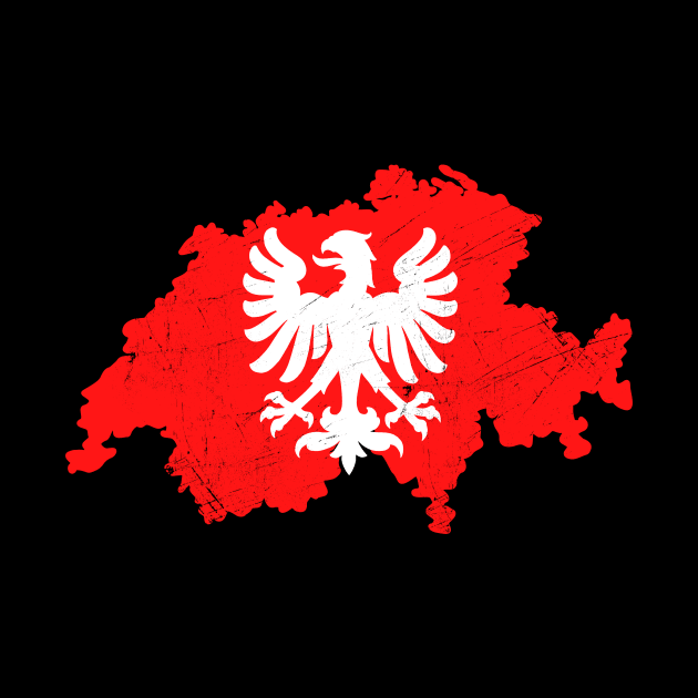 Switzerland Flag Eagle Swiss Europe by Foxxy Merch