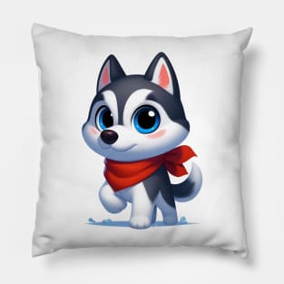 Cute Husky Pillow