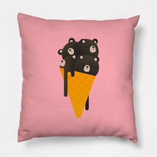 Chocolate Bear Ice Cream Pillow