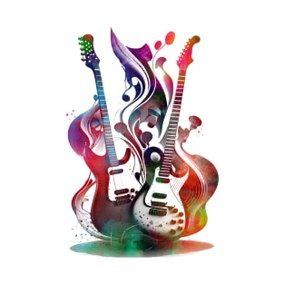 Guitars music art #guitar #music T-Shirt