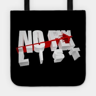 No Fly List 3D text Tote