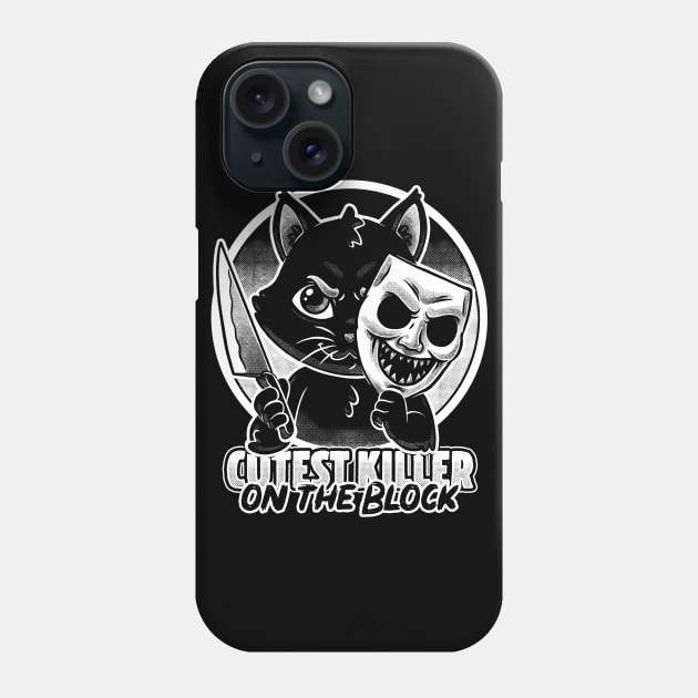 Cute Cat Killer - Dark Psycho Pet Humor Phone Case by Studio Mootant