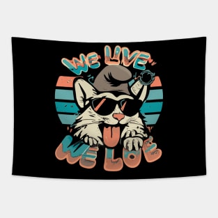 Smurf Cat - We Live We Love Tapestry