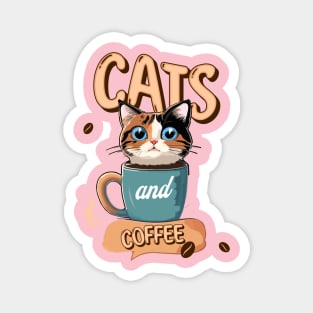 Cats and coffee Magnet