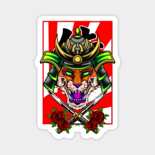 Samurai Fox | Green Kabuto Magnet