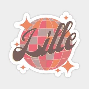 Lille City France Retro Vintage Dance Magnet