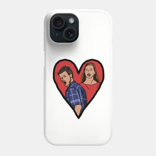 Distracted Boyfriend Meme Couple in Heart Valentines Day Phone Case