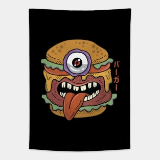 Kawaii Japanese Monster Burger Tapestry