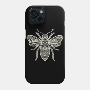 Dot Art Tattoo Style Bee For Bee lover and Beekeeper Phone Case