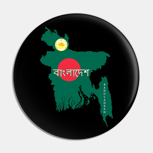 Bangladesh flag & map Pin by Travellers