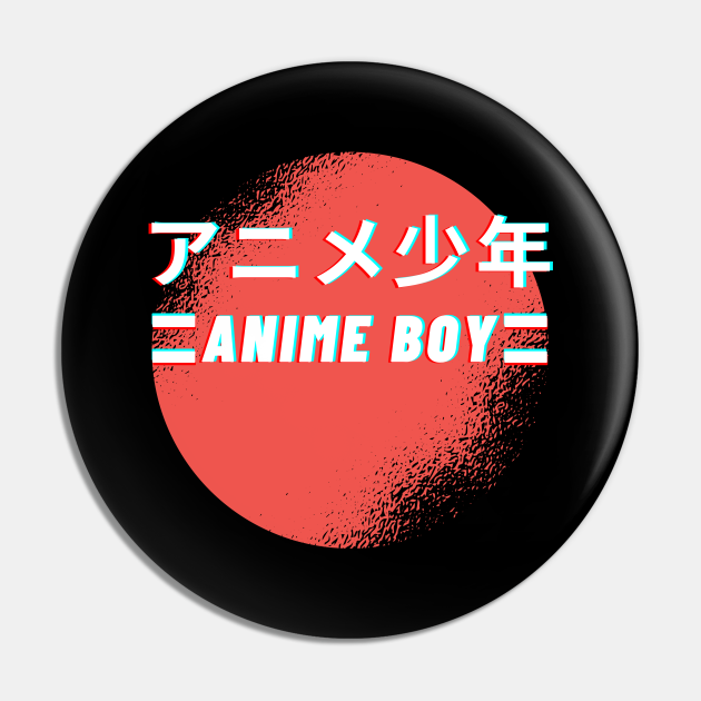 Anime Boy Kanji Writing Anime Pin Teepublic De