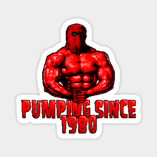 Pumping Iron 1980 8 Bit art Magnet