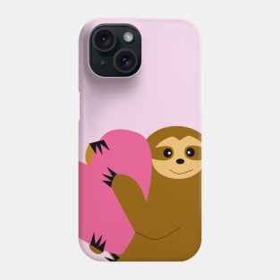 Sloth in love Phone Case