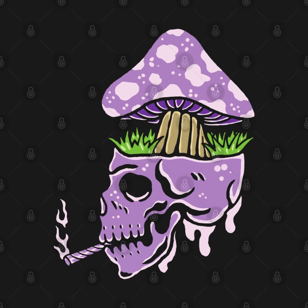 Purple Skull Mushroom by Skulls Mushroom Arts