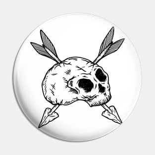 Arrowhead Skull - Black Pin