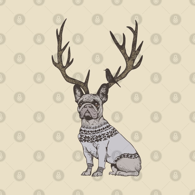 Deer Frenchie by huebucket