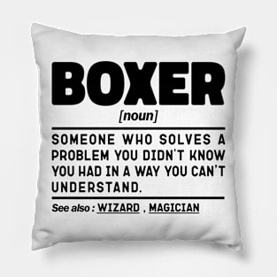 Boxer Noun Definition Sarcastic Design Funny Boxer Sayings Pillow