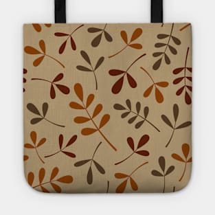 Assorted Leaf Silhouettes Fall Colors Tote