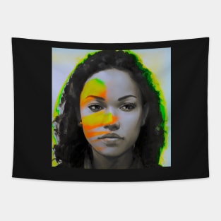 I'll Miss You - Glitch Art Abstract Portrait Tapestry