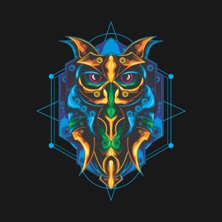 OWL DESIGN SACRED GEOMETRY T-Shirt