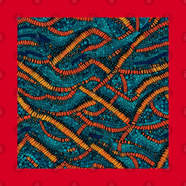 Earthworm Fabric Pattern by AlexBRD