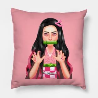 Nezuko fan art Pillow