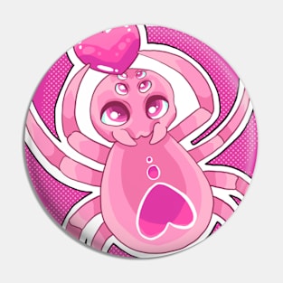 Pink Love Spider Pin