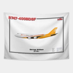 Boeing B747-400BDSF - Uni-top Airlines (Art Print) Tapestry