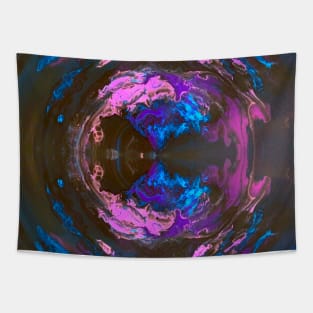 Pink Girly Paint Swirl Acrylic Tapestry