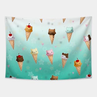 Ice cream kitty Tapestry