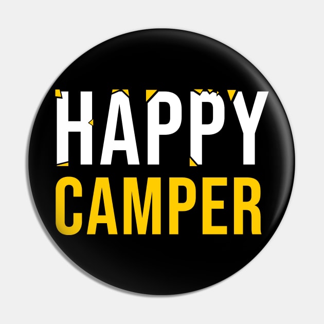 Happy Camper Pin by Printnation