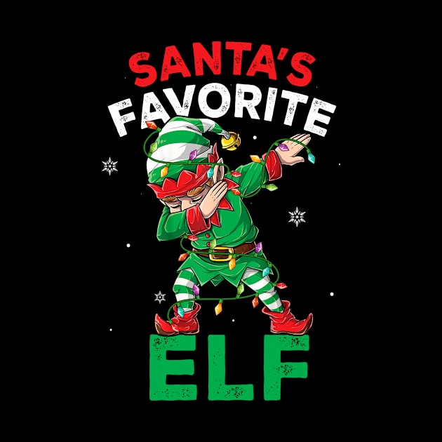 Funny Santa's Favorite Elf Squad Christmas Pajama Matching by _So who go sayit_