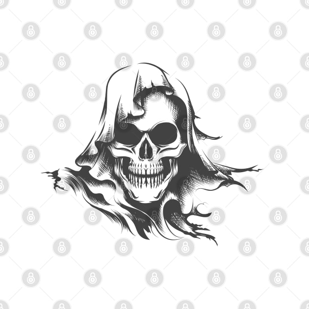 Skull in a Hood by devaleta