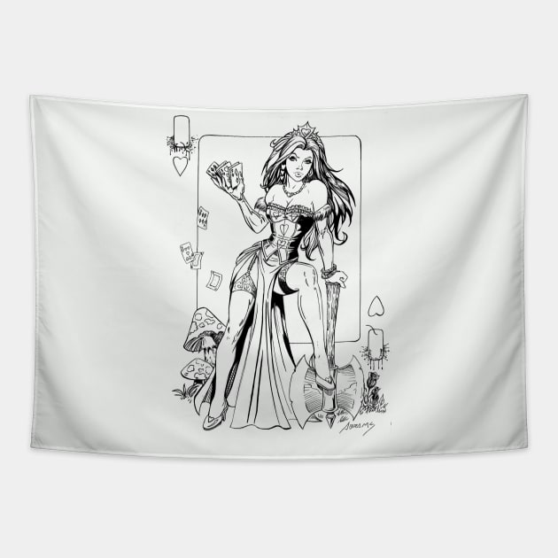 Queen of Hearts Tapestry by Paul_Abrams