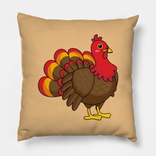 Cute Cartoon Turkey Pillow